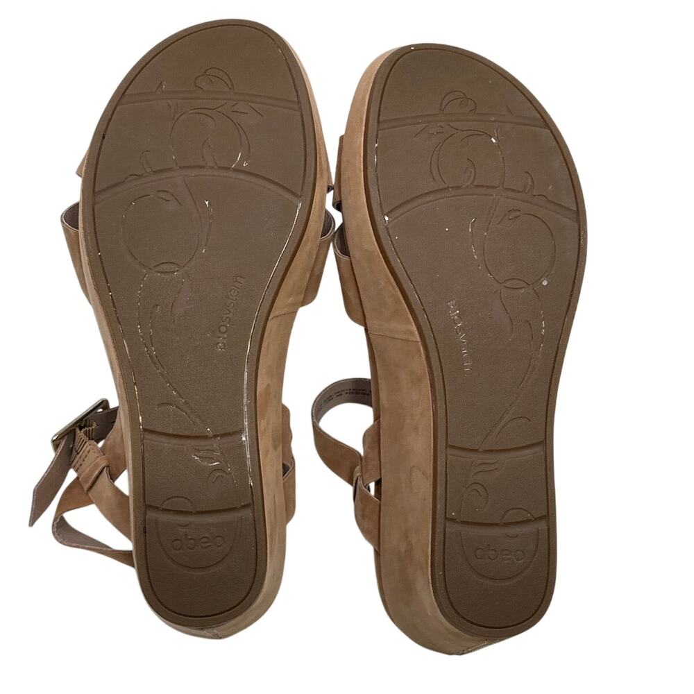 ABEO Hana Tan Wedge Comfort Sandals Sz 9N 3” Arch Support Neutral BIO System - Picture 11 of 11
